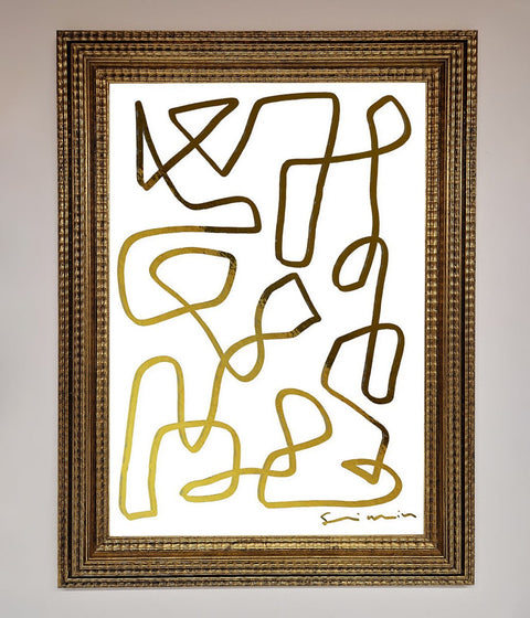 Line Squiggle Foil Print