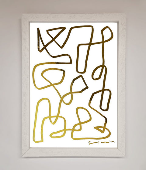 Line Squiggle Foil Print