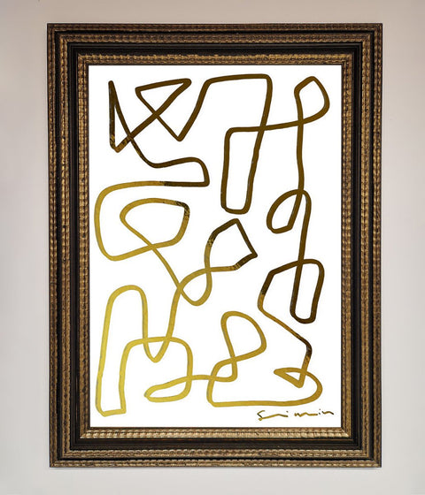 Line Squiggle Foil Print