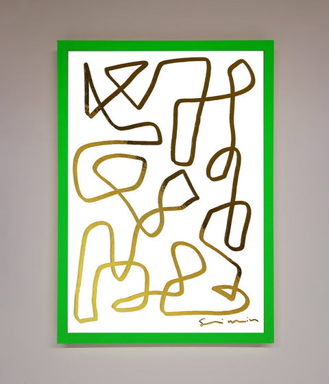 Line Squiggle Foil Print