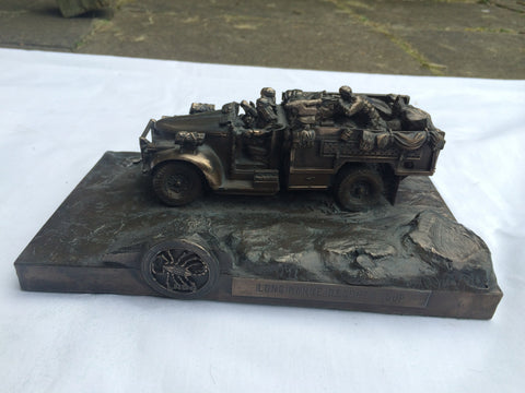 Long Range Desert Group Chevrolet Cold Cast Bronze Statue