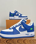Louis Vuitton - LV x Nike Air Force 1 Low - Virgil Abloh White / Blue - Sneakers