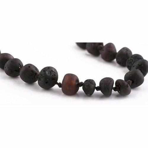 Collier de perles brutes non polies en ambre de la Baltique Cherryaid pour enfant