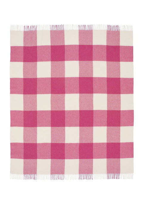 Lucy's Raspberry Checker Throw