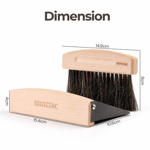 Magnetic Coffee Dustpan & Horsehair Brush Set