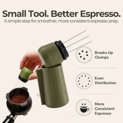 Espresso WDT Tool with Magnetic Holder | Needle Coffee Stirrer