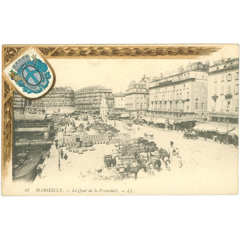 Marseille, France – Le Quai de la Fraternité Postcard Early 20th Century