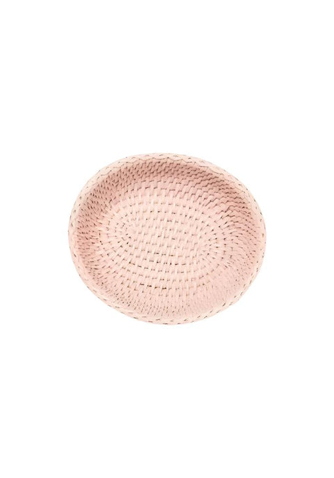 Mayfair Trinket Hold All Rattan Basket in Pink