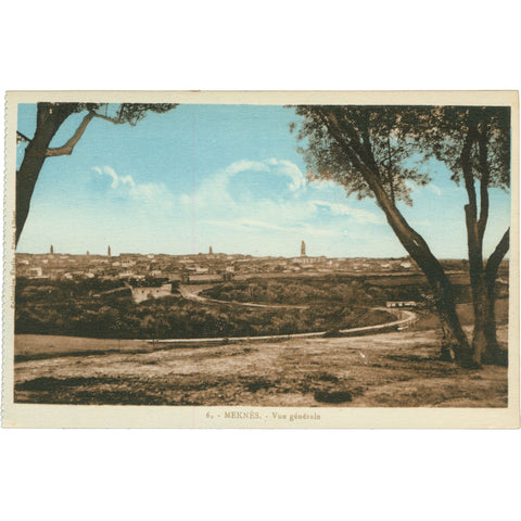 Meknès, Morocco – Vue Générale Postcard, Early 20th Century