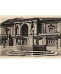 Memel (Klaipėda) Postcard of Simon Dach Fountain at Stadttheater