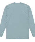 Agave men's heavyweight long sleeve tee, plain back view – ZIPZAPPA