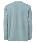 Agave men's heavyweight long sleeve tee, plain back view – ZIPZAPPA
