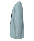 Agave men's heavyweight long-sleeve tee, left side view.