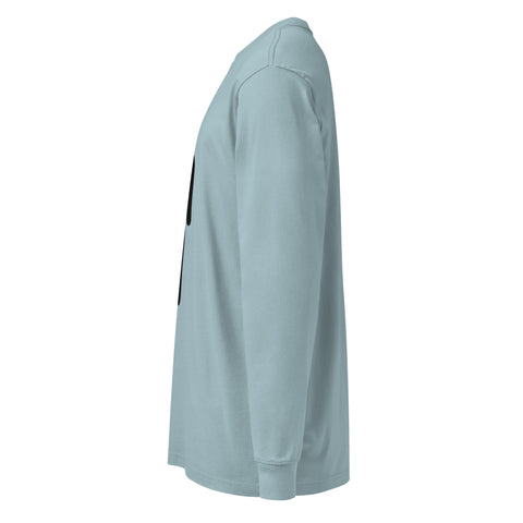 Agave men's heavyweight long-sleeve tee, left side view.