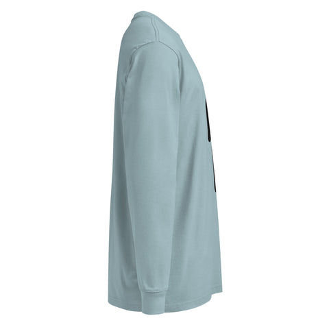 Agave men's heavyweight long-sleeve tee, right side view.