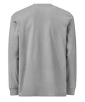 Carbon Grey men's heavyweight long sleeve tee, plain back – ZIPZAPPA