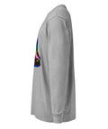 Carbon Grey men's heavyweight long sleeve tee, left side view – ZIPZAPPA