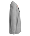 Carbon Grey men's heavyweight long sleeve tee, right view – ZIPZAPPA