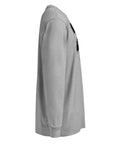 Carbon Grey men's heavyweight long sleeve tee, right view – ZIPZAPPA