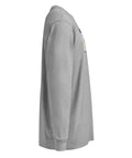 Carbon Grey men's heavyweight long sleeve tee, right side view – ZIPZAPPA