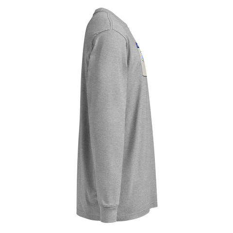 Carbon Grey men's heavyweight long sleeve tee, right side view – ZIPZAPPA