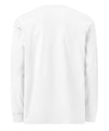 White men's heavyweight long sleeve tee, plain back – ZIPZAPPA