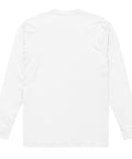 White men's heavyweight long sleeve tee, plain back view – ZIPZAPPA