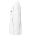 White men's heavyweight long sleeve tee, left view – ZIPZAPPA