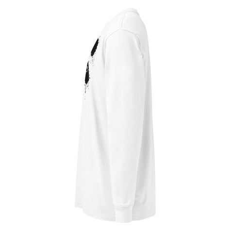 White men's heavyweight long sleeve tee, left view – ZIPZAPPA
