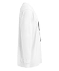 White men's heavyweight long-sleeve tee, right side view.