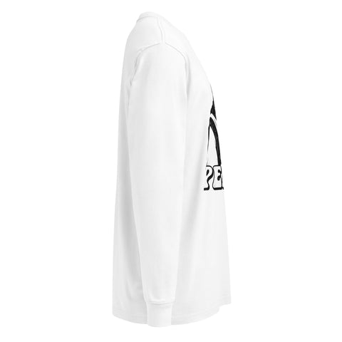 White men's heavyweight long sleeve tee, right side view – ZIPZAPPA