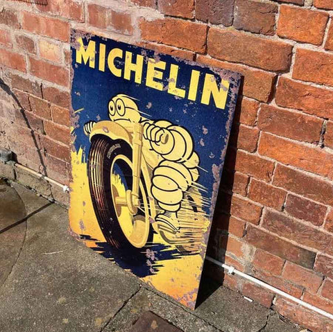 Michelin Motorcycle Tyres Metal Wall Sign