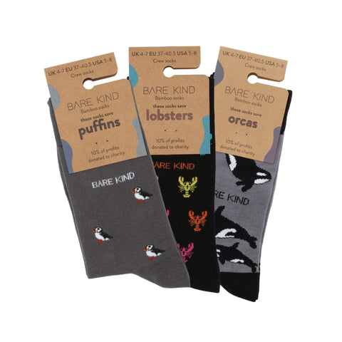 Midnight Classic 3 Bamboo Sock Set