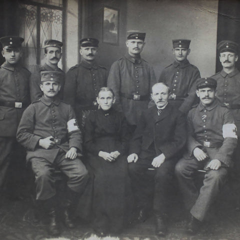 Military Hospital World War I Era Germany Soldiers Photo Postcard Army WW1 History