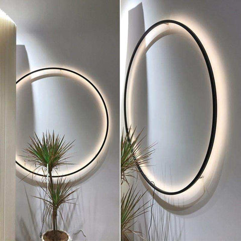 Minimalistische LED-Wandringlampe