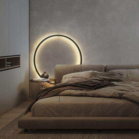 Minimalistische LED-Wandringlampe