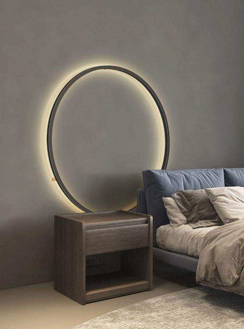 Minimalistische LED-Wandringlampe