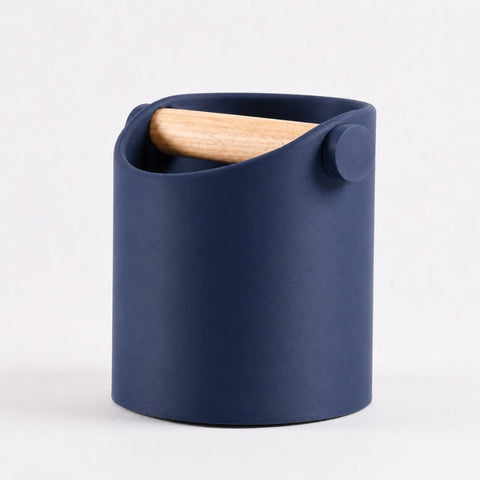 Minimalist Espresso Knock Box with Oak Bar