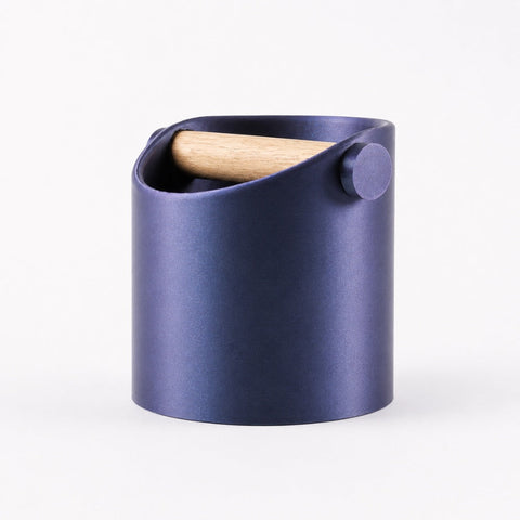 Minimalist Espresso Knock Box with Oak Bar