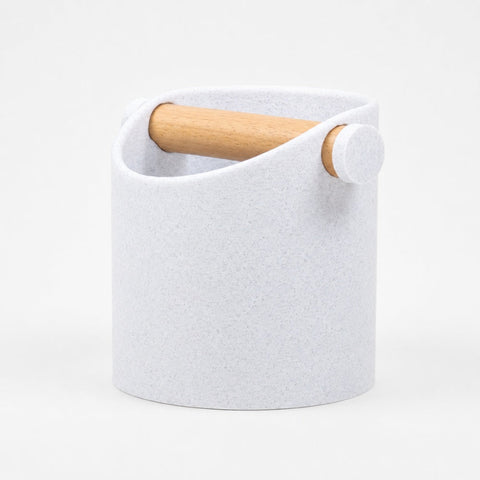 Minimalist Espresso Knock Box with Oak Bar
