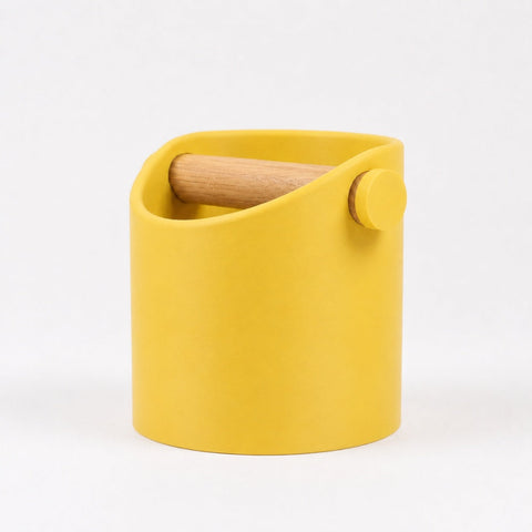 Minimalist Espresso Knock Box with Oak Bar