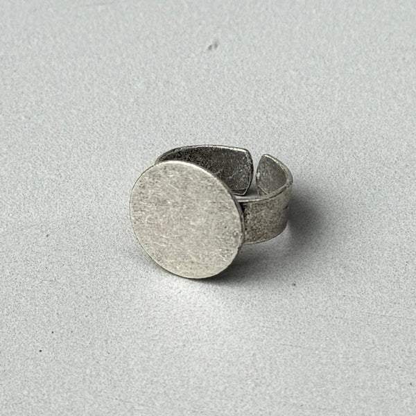 Oversized Circle Silver Ring