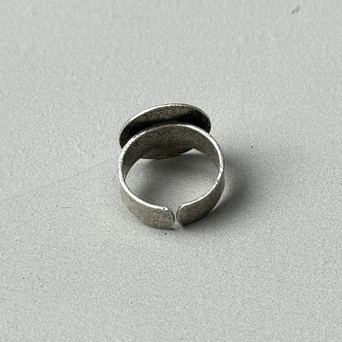 Oversized Circle Silver Ring