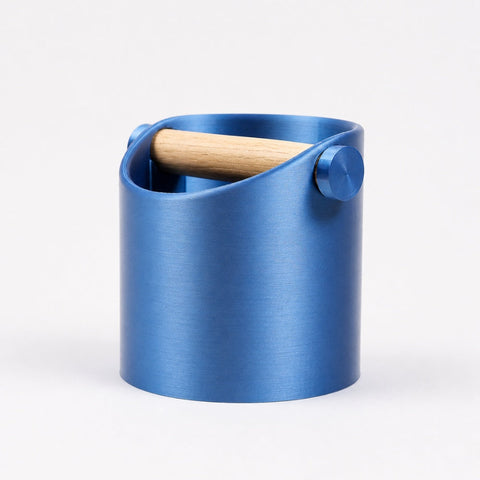 Minimalist Espresso Knock Box with Oak Bar