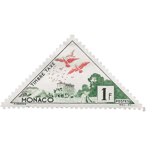 Monaco Stamp 1954 1 Monegasque franc Homing pigeons