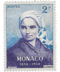 Monaco Stamp 1958 2 Monegasque franc Bernadette Soubirous (1844 - 1879)