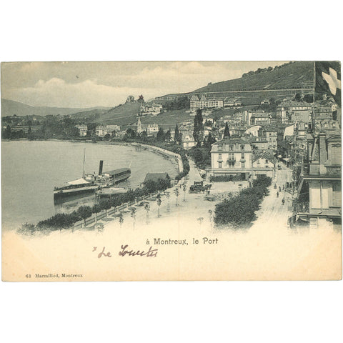 Montreux, Switzerland – À Montreux, le Port – Postcard Early 20th Century