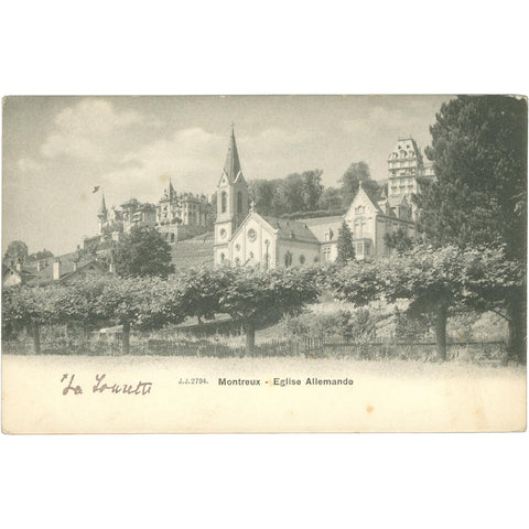 Montreux, Switzerland – Eglise Allemande– Postcard Early 20th Century