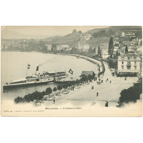 Montreux, Switzerland – L’embarcadère – Postcard Early 20th Century