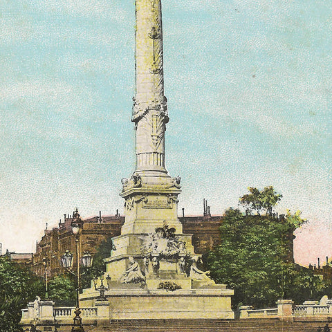 Monument des Girondins, Bordeaux France Vintage Postcard